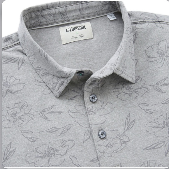 Linksoul Other - LinkSoul Men’s Rose print golf shirt, Size XL, NWOT,